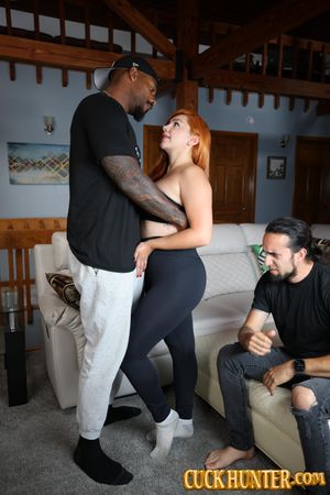 While her husband made tea, Cherie dropped to her knees and started sucking their guest’s massive black cock - Photo 110