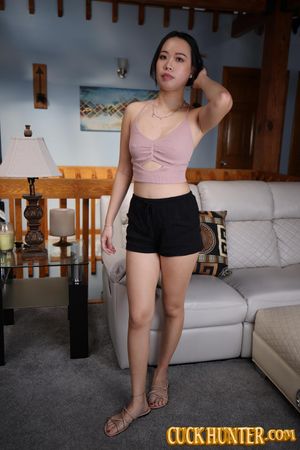 Jade Sky’s Asian brunette body gets slammed by a black giant cock while her husband watches in shock - Photo 2