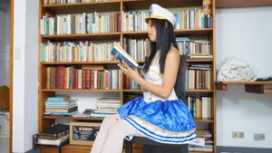 Braces Latina Teen Strips While Studying - Photo 37