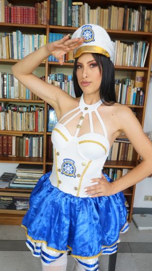 Braces Latina Teen Strips While Studying - Photo 47
