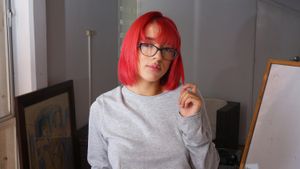 Cute Latina Teen Gives Spanish Lesson While Stripping - Photo 20