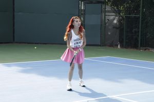 Asian stepsisters Katelyn Kei and Kimberly Chi take a tennis break - Photo 16