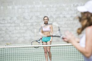 Petite Athletic Teen Double Teamed By MILFs - Photo 564