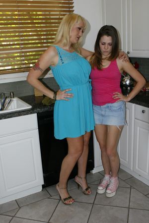 Blonde Stepmom Disciplines Petite Teen - Photo 276