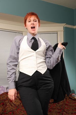 Redhead Lesbian Impresses Lingerie Beauty - Photo 216