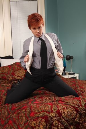 Redhead Lesbian Impresses Lingerie Beauty - Photo 229