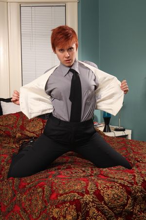Redhead Lesbian Impresses Lingerie Beauty - Photo 230