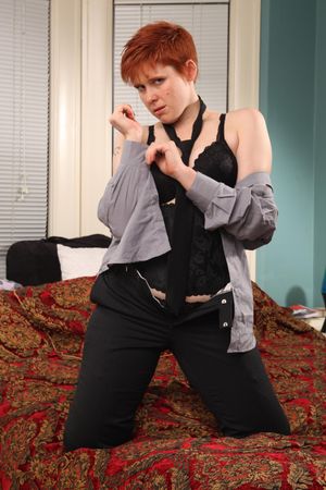 Redhead Lesbian Impresses Lingerie Beauty - Photo 252