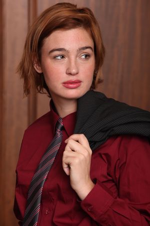 Blonde Businesswoman Seduced Into Lesbian Threesome - Photo 52