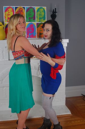 Amateur Lesbian Couple Bring Hot Teen For Threesome - Photo 96