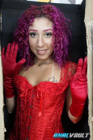 Join as Tiffany, a fiery redhead, gets double-penetrated by two horny friends who can't resist her lifelike sex doll charms - Photo 2