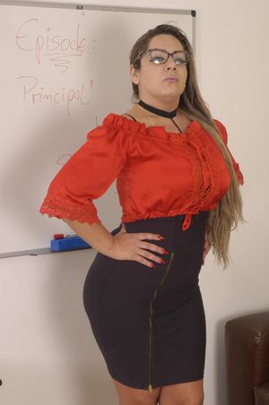 Lesbian school principal disciplines her naughty student - Photo 49
