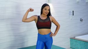 Latina Lesbian Gym Partners Train Their Asses With Vibrators - Photo 126
