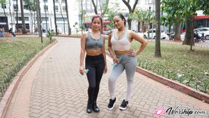 Thick Curvy Latina Lesbians Lick and Toy After Yoga - Photo 455