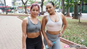 Thick Curvy Latina Lesbians Lick and Toy After Yoga - Photo 457