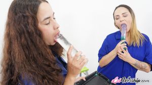 Thick Latina Lesbians Toys and Lick Pussies To Climax - Photo 287
