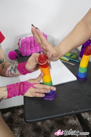 Andressa shows Maria how to cum from anal — deep toy play, moaning, squirming, and filthy lesbian ass worship - Photo 237