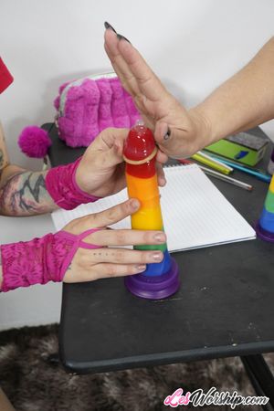 Andressa shows Maria how to cum from anal — deep toy play, moaning, squirming, and filthy lesbian ass worship - Photo 239
