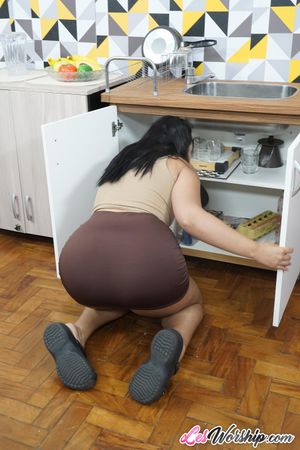 Mini Skirt Sucker — She Devours Her Bitch’s Pussy Then Slams Into Her Ass - Photo 370