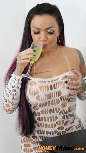 Busty Trans Celebrates New Year With Anal - Photo 216