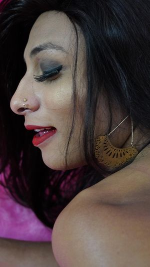 Red Lingerie Transsexual Masturbates - Photo 127
