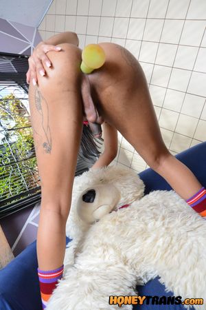 Trans Teen Gabrielly Agnes Stuffs Ass With Toy - Photo 177