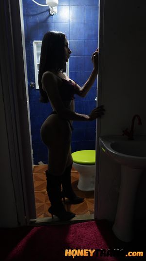 Curvy Re Farias Steamy Shower and Anal Toy Sex - Photo 2