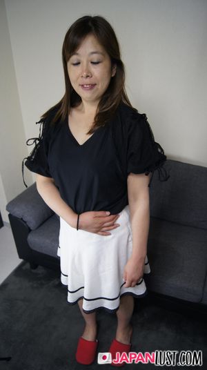Japanese Cougar Lifts Skirt For Hairy Pussy Sex And Creampie - Photo 137
