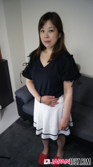 Japanese Cougar Lifts Skirt For Hairy Pussy Sex And Creampie - Photo 138
