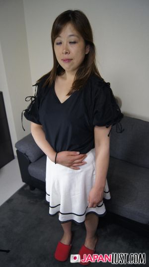 Japanese Cougar Lifts Skirt For Hairy Pussy Sex And Creampie - Photo 139