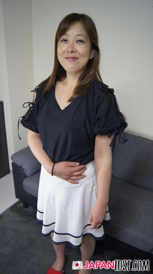 Japanese Cougar Lifts Skirt For Hairy Pussy Sex And Creampie - Photo 140