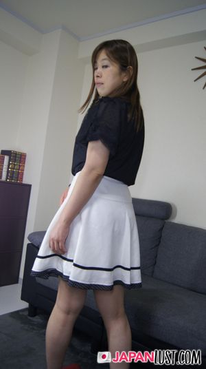 Japanese Cougar Lifts Skirt For Hairy Pussy Sex And Creampie - Photo 159