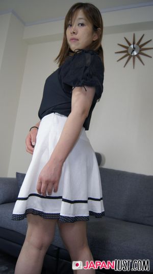 Japanese Cougar Lifts Skirt For Hairy Pussy Sex And Creampie - Photo 162