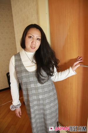 Chubby Japanese Cougar Strips To Ride Cock POV - Photo 40