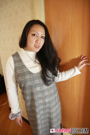 Chubby Japanese Cougar Strips To Ride Cock POV - Photo 42