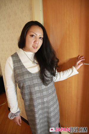 Chubby Japanese Cougar Strips To Ride Cock POV - Photo 43