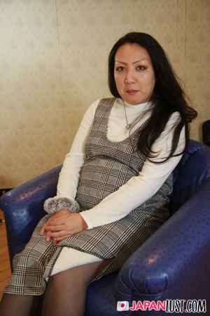 Chubby Japanese Cougar Strips To Ride Cock POV - Photo 54