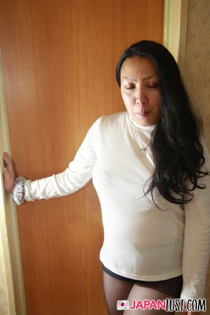 Chubby Japanese Cougar Strips To Ride Cock POV - Photo 83