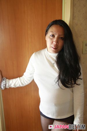 Chubby Japanese Cougar Strips To Ride Cock POV - Photo 84