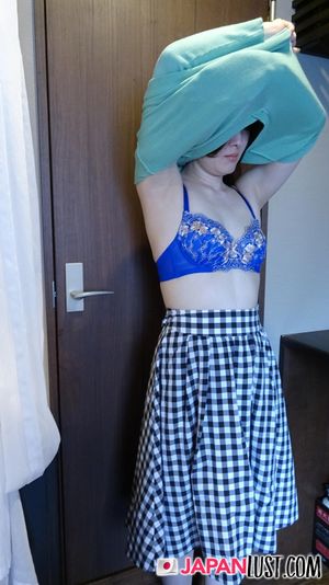 Petite Japanese MILF Strips For POV Sex And Creampie - Photo 37