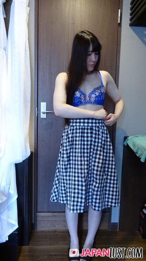 Petite Japanese MILF Strips For POV Sex And Creampie - Photo 41