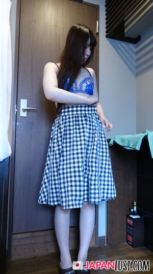 Petite Japanese MILF Strips For POV Sex And Creampie - Photo 42