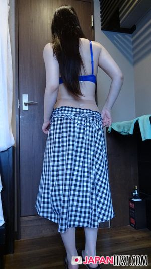 Petite Japanese MILF Strips For POV Sex And Creampie - Photo 44