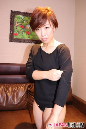 Petite Short Hair Japanese MILF Gets Creampied During Interview - Photo 324