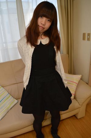 Japanese teen strips her black stockings - Photo 47