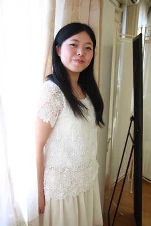 Cute Japanese Teen In White Summer Dress - Photo 44