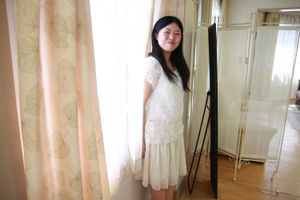 Cute Japanese Teen In White Summer Dress - Photo 47