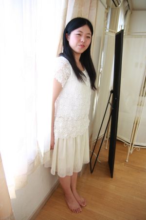 Cute Japanese Teen In White Summer Dress - Photo 52