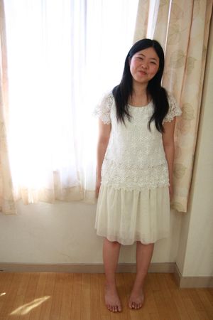 Cute Japanese Teen In White Summer Dress - Photo 68