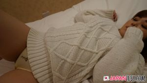 Chubby Japanese Teen Bred In Her Hairy Pussy POV - Photo 51